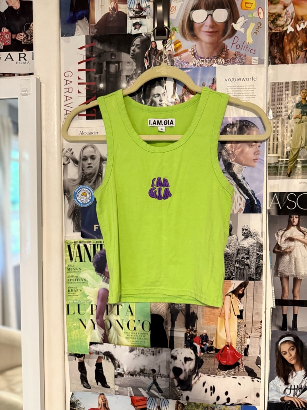 I.AM.GIA Women's Lime Green Tank Top